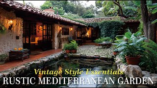 Vintage Garden Decor for Rustic Mediterranean House