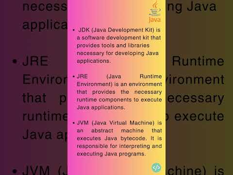 What are the differences between JDK, JRE, and JVM? | #java #javainterviewquestions #javatutorial