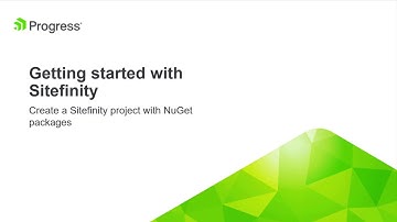 Create a Sitefinity Project with NuGet Packages