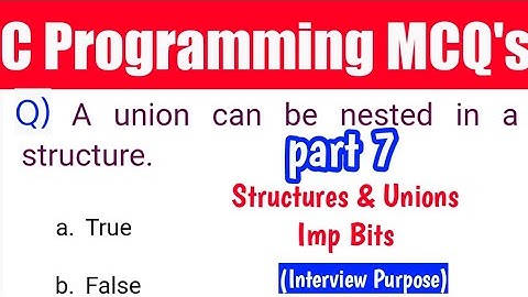 C Programming MCQ