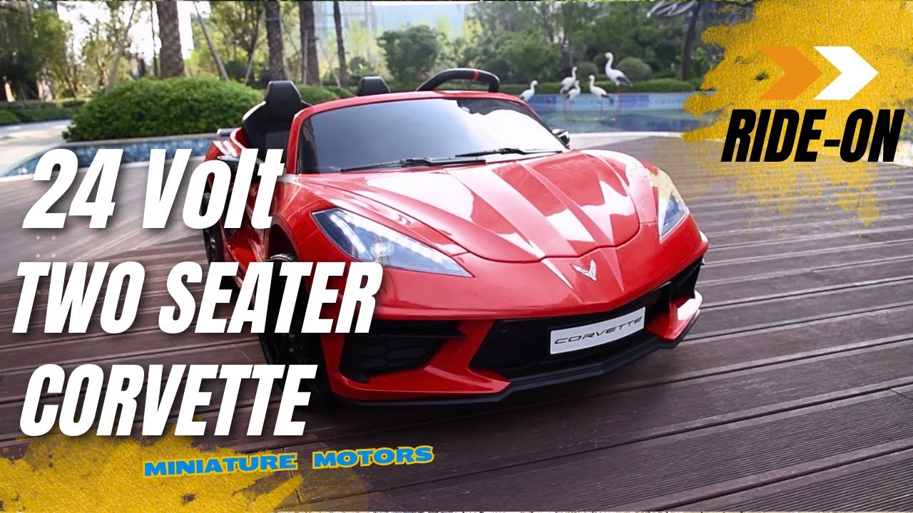MINIATURE MOTORS 24V Two Seater Corvette Ride on Car with Remote Control