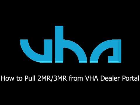 How to pull 2MR 3MR Reporting in the VHA Dealer Portal