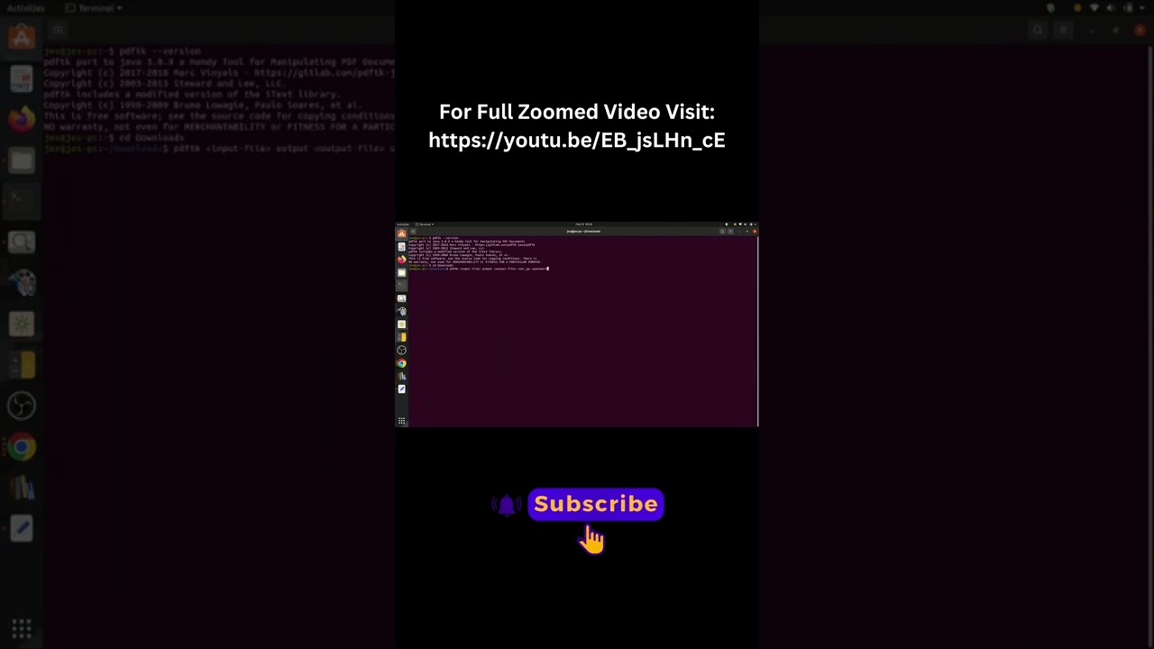 How To Set Password For Pdf Files In Linux #shorts #short #youtube #trending #video #shortvideo #ff