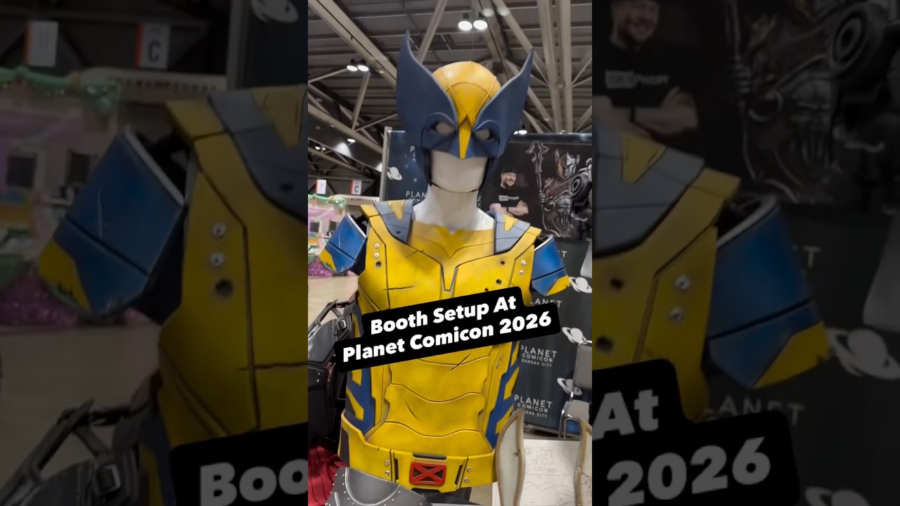 Booth setup at @PlanetComiconKansasCity 2026! #foamarmor #foamsmith #propmaking #propmaker #cosplay
