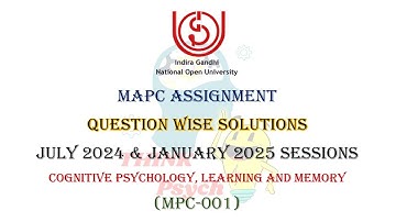 #ignou  MPC 001 Solved Assignment 2024 - 2025 | July 2024 & January 2025 | #ignousolvedassignment