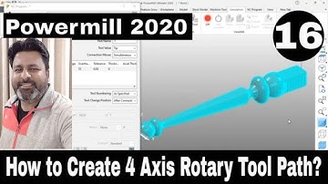 Hoe u een 4-assig roterend gereedschapspad in Powermill creëert, volledige tutorial | #Delcam CNC...