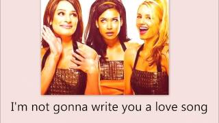Video thumbnail of "Love Song(Glee Cast Lyrics)"