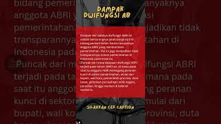 Ddanak dwifungsi Abri Angkatan Bersenjata Republik Indonesia