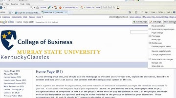 MKT 675: Basics of Google Sites