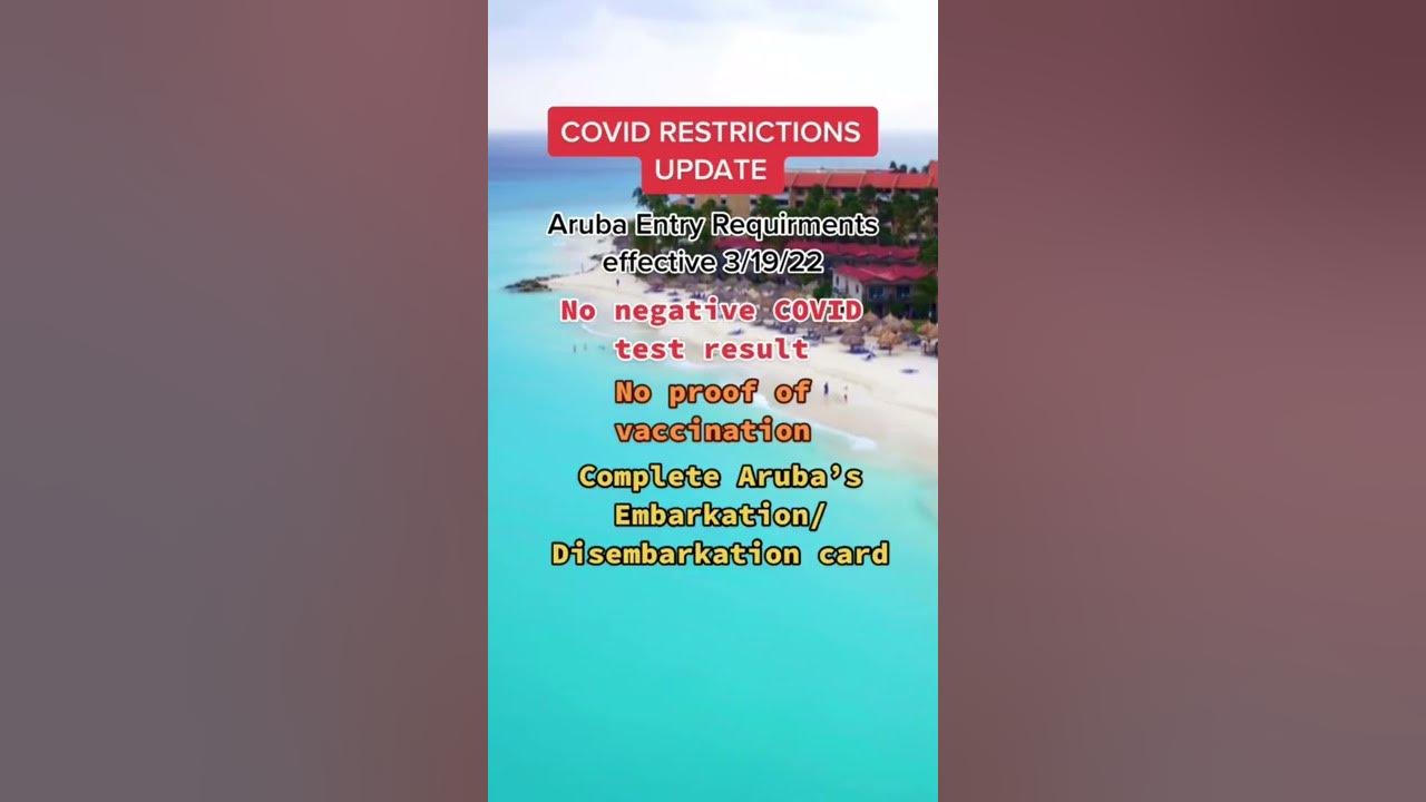 Updated Aruba Travel Requirements YouTube