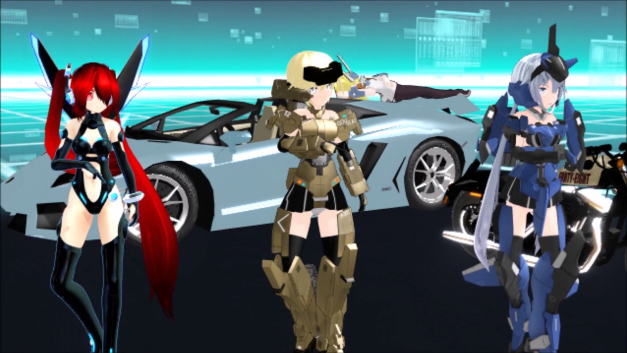 [MMD FAG] Frame arms girl x Cosmic break WAVE version 3 Gourai,Stylet ...