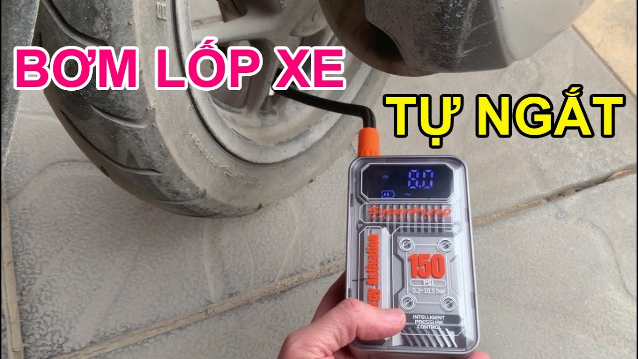 Máy Bơm Lốp Xe Không Dây Đa Năng - Bơm Lốp Xe Thông Minh Tự Ngắt Khi Đầy Hơi
