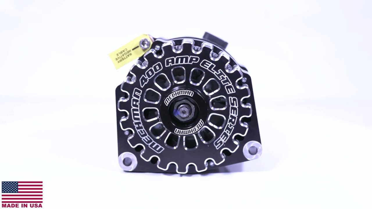 Mechman Alternators - B8206400B - 400 Amp Black Billet Alternator