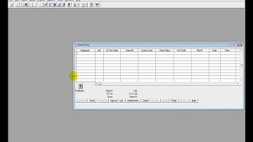 Sage Timberline Accounting: Video 6 Customize Payroll Time Entry, Pervasive (Legacy)