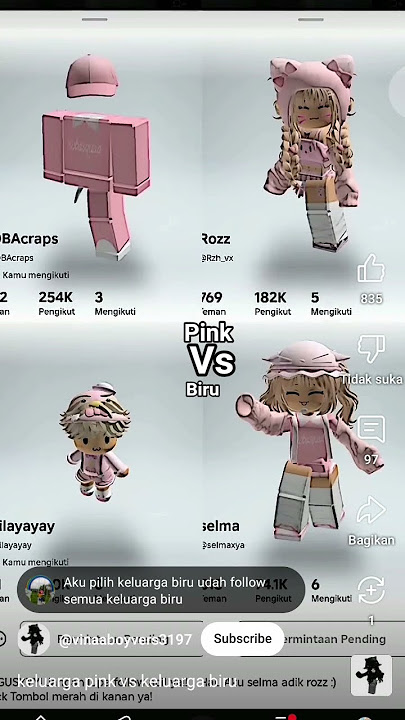 kalian tim mba biru like pink subcribe #roblox #cute #vs
