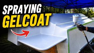 Fresh new GelCoat going down on the cruise craft 660 project