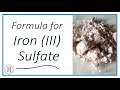 Polyatomic Ions and Iron Compounds