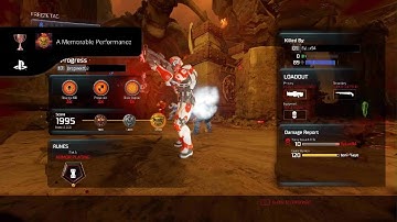 DOOM PS4 A Memorable Performance Trophy