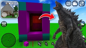 How to Make PORTAL TO GODZILLA in MINI BLOCK CRAFT 3D