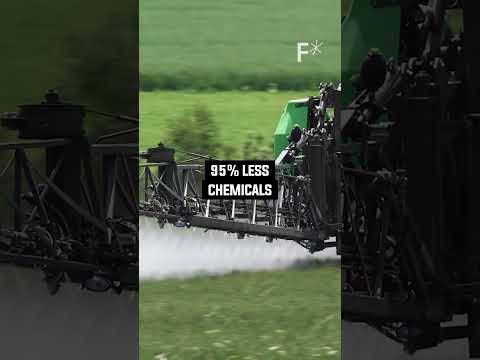 Sniper robot treats 500k plants per hour with 95% less chemicals #shorts