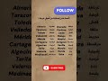 اسماء مدن إسبانية اندلسية من اصول عربية الإنجليزية       