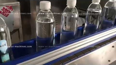 Automatic single label water bottle rolling labeling machine running video