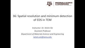 36: Spatial resolution and minimum detection of EDS in TEM