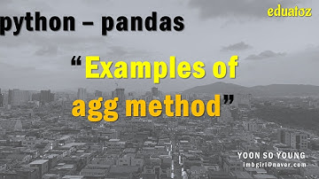 [PYTHON][pandas_58] DataFrame 그룹작업 - groupby - agg 메서드 예제