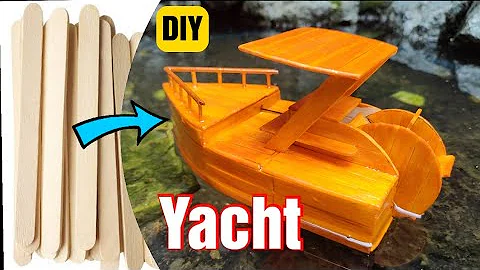 DIY Toy boat | Paano gumawa ng rubber band powered Popsicle boat | popsicle yacht