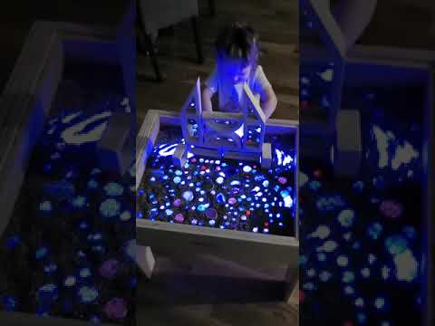 Art Light Activity Table. Sensory Play with loose materials! Best game for kids!