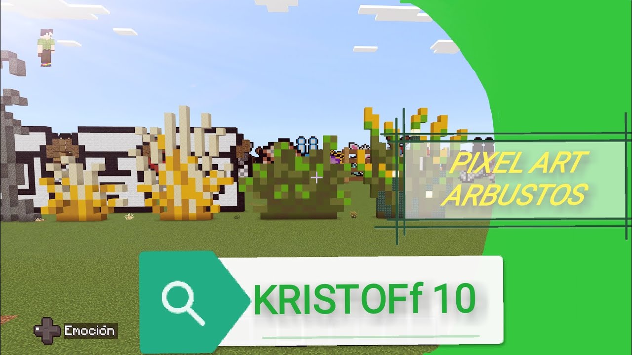 PIXEL ART De Pastos y Arbustos DE MINECRAFT 🌱🪴