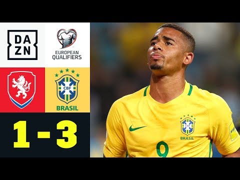 Doppelter Gabriel Jesus erlöst Selecao: Tschechien - Brasilien 1:3 | Testspiel | DAZN Highlights