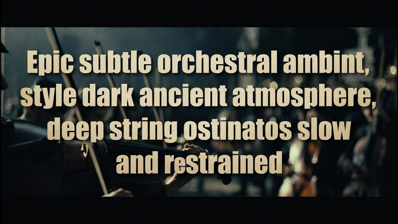 Epic subtle orchestral ambient music, Game of Thrones style dark ancient atmosphere