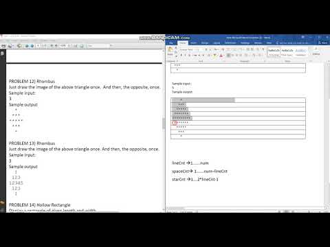 Printing a Rhombus using Java Part 1