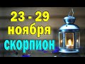 СКОРПИОН 🌞 неделя с 23 по 29 ноября. Таро прогноз гороскоп