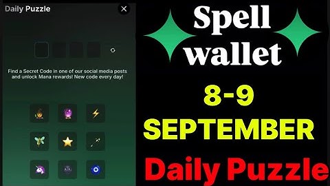Spell wallet puzzle today 08 & 09 September | spell wallet daily puzzle | #spellwallet #combo |