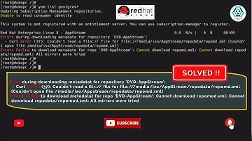 Error During Downloading Metadata for Repository | Yum repository Error [SOLVED] #linux #RHEL