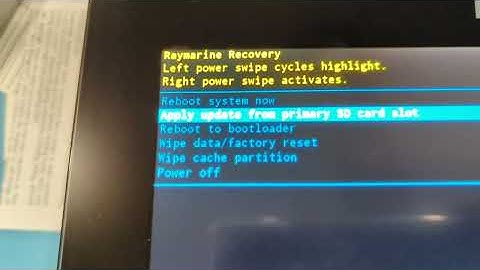 Raymarine Axiom Recovery Menu / Bootloader