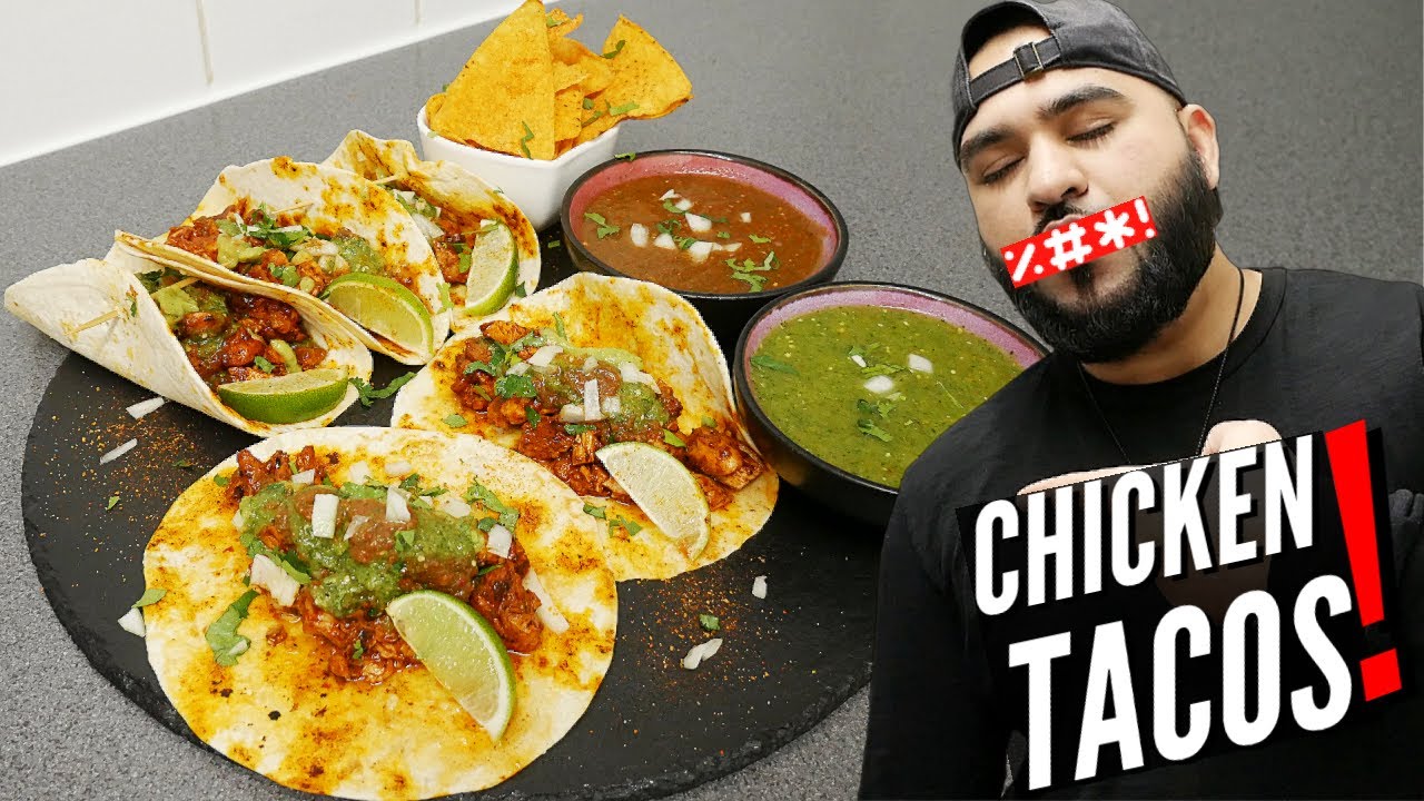 CHICKEN TACOS with 2 SALSAS | MEXICAN STREET TACOS