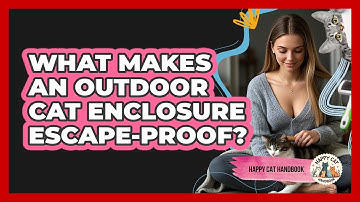 What Makes An Outdoor Cat Enclosure Escape-proof? - Happy Cat Handbook