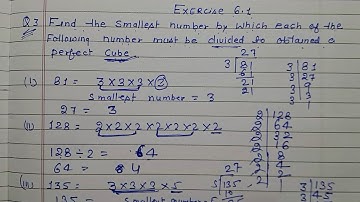 Class 8 - Exercise 6.1 - Q 3 | Find the smallest number by which each of the following