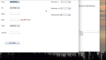 Airline Ticket Reservation GUI in JAVA
