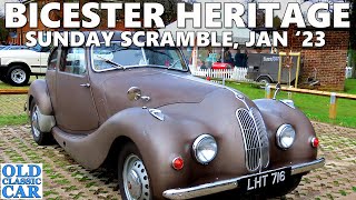 SUNDAY SCRAMBLE! at Bicester Heritage January 2023  a tour of the vintage & classic cars on display
