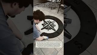 Compass Floor Installation with Premium Stone Design