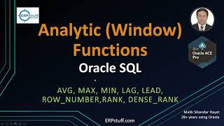 Oracle SQL Analytic (Window) Functions: AVG, MAX, MIN, LAG, LEAD, ROW_NUMBER, RANK, DENSE_RANK screenshot 4