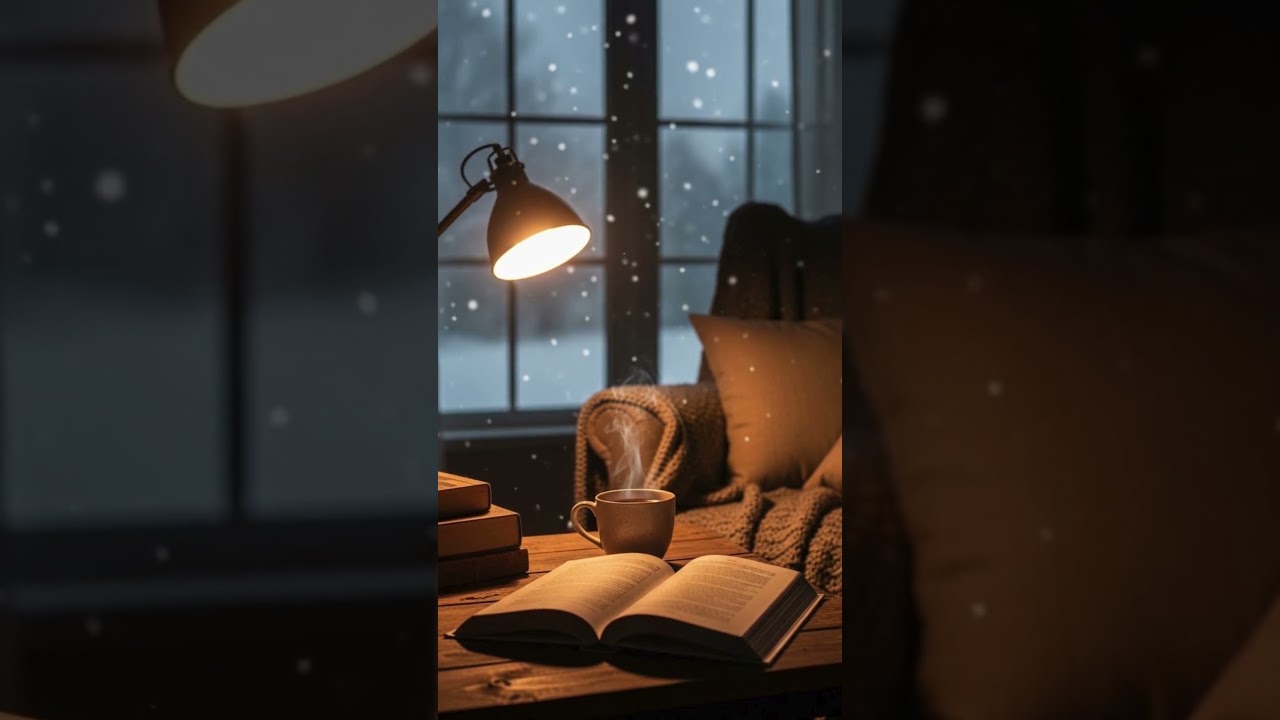 Cozy Reading Moment 📚☕ Warm Winter Ambience | 