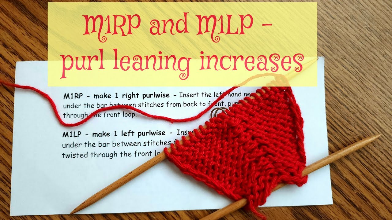 M1RP/M1LP-purl leaning increases||Збільшення петель вивор.петлями з ...
