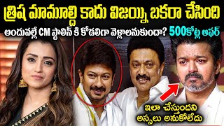 త్రిష మామూల్ది కాదు విజయ్ని బకర చేసిందా? అందువల్లే CM స్టాలిన్కి కోడలిగ వెళ్లాలనుకుందా? CR Muchatlu