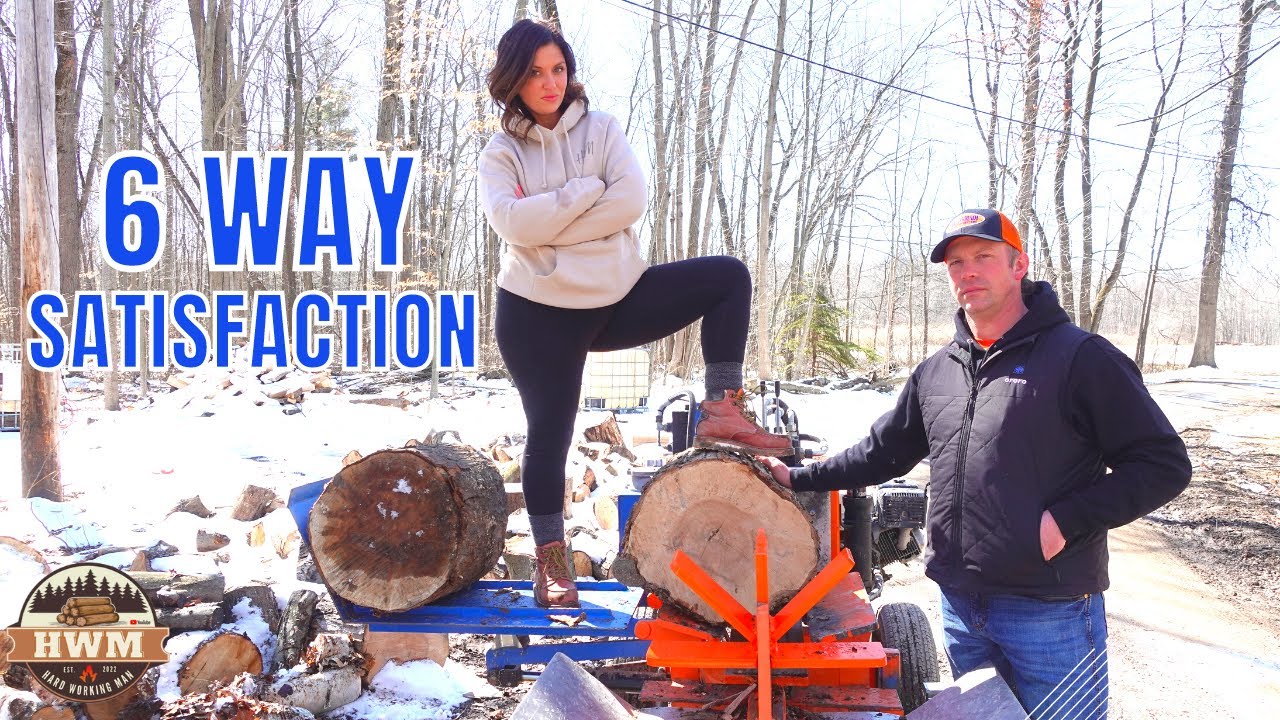 Splitting Maple on Eastonmade 1222 Log Splitter 126 YouTube