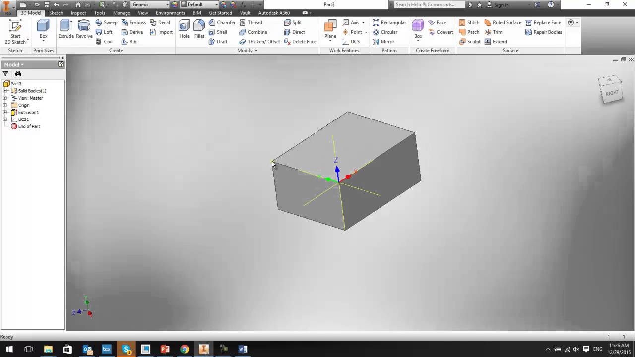 UCS in Inventor - YouTube